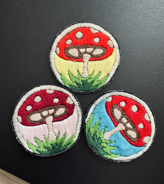 Shroom embroidery patch