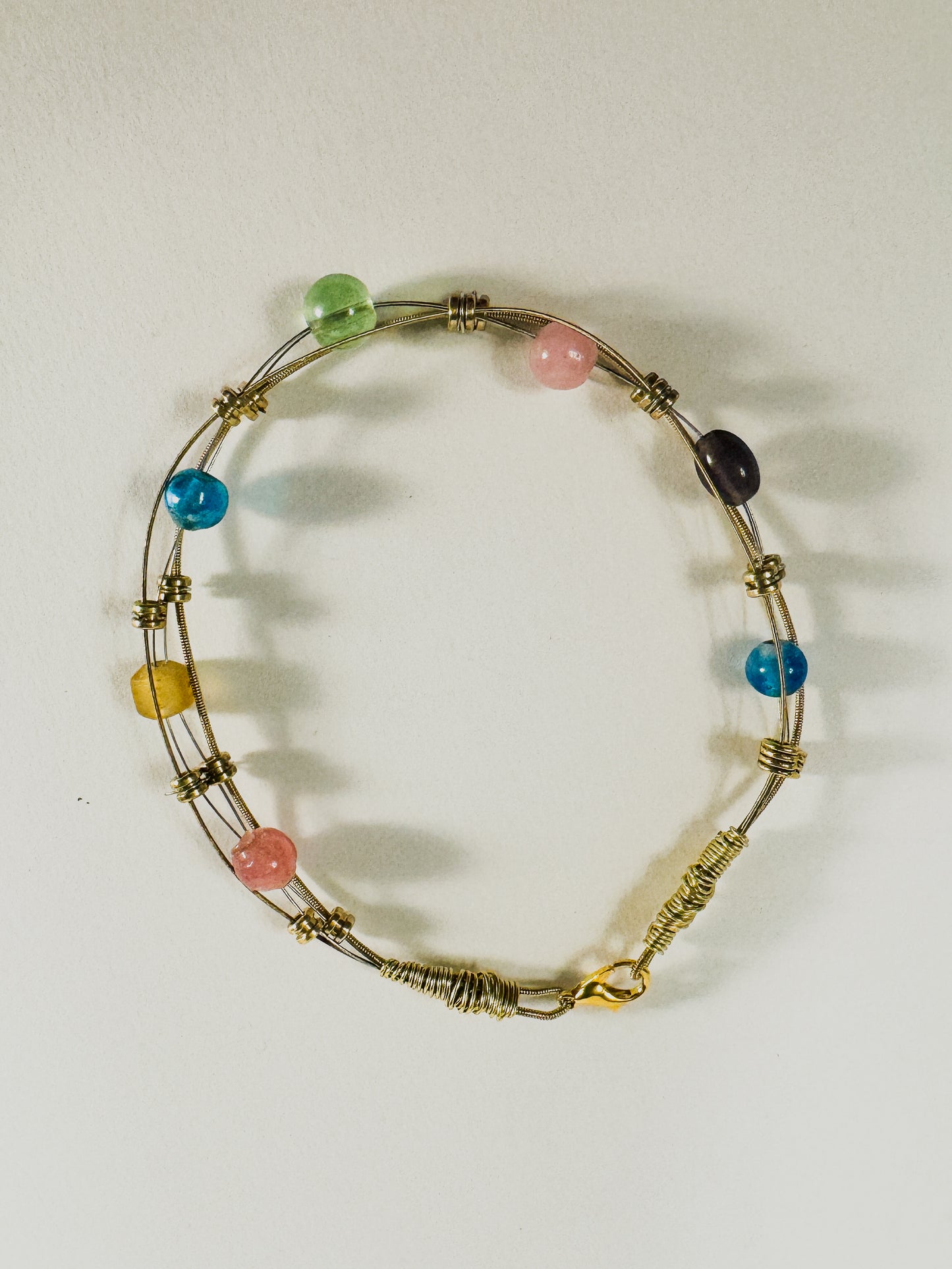 rainbow guitar string bracelet