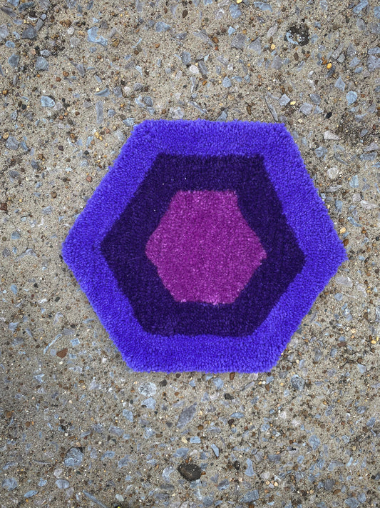 COLORFUL COMB RUG PURPLE