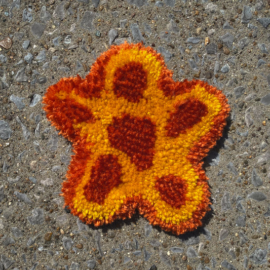 ORANGE MINI FUZZ BONG RUG