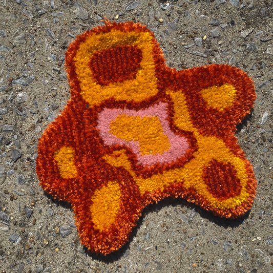 ORANGE & PINK SPLAT MAT BONG RUG