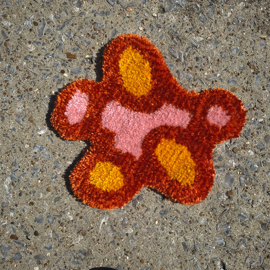 ORANGE SPLAT MAT BONG RUG